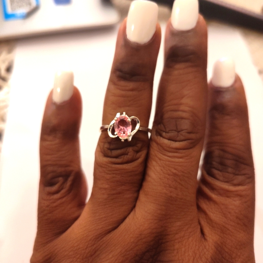 Sterling Silver 925 tourmaline created size 8